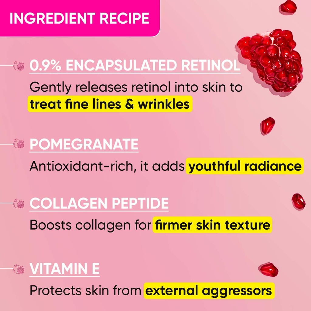 POMEGRANATE MIRACLE COLLAGEN BOOST RETINOL YOUTH SERUM - 20ML